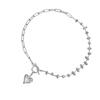 Vintage Inspired Necklace Adjustable Multi Section Heart Charm Collarbone Chain Romantic Jewelry Gift for Women