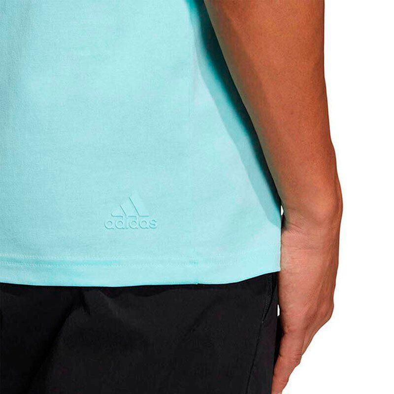 Adidas T Shirts Men's Blue Crew Neck Moderate Straight Fit HE9948