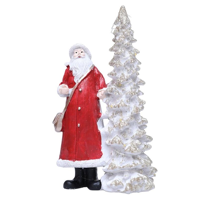 

Christmas Figurine Figure Decors Resin Santa Clauses Statue Christmas Decorative Figurines Centerpieces for Holiday красный