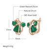 Unusual Full Sparkling Green Natural Zircon Drop Earrings  For Women Luxury  Rose Gold High Quality Daily Fine Jewelry