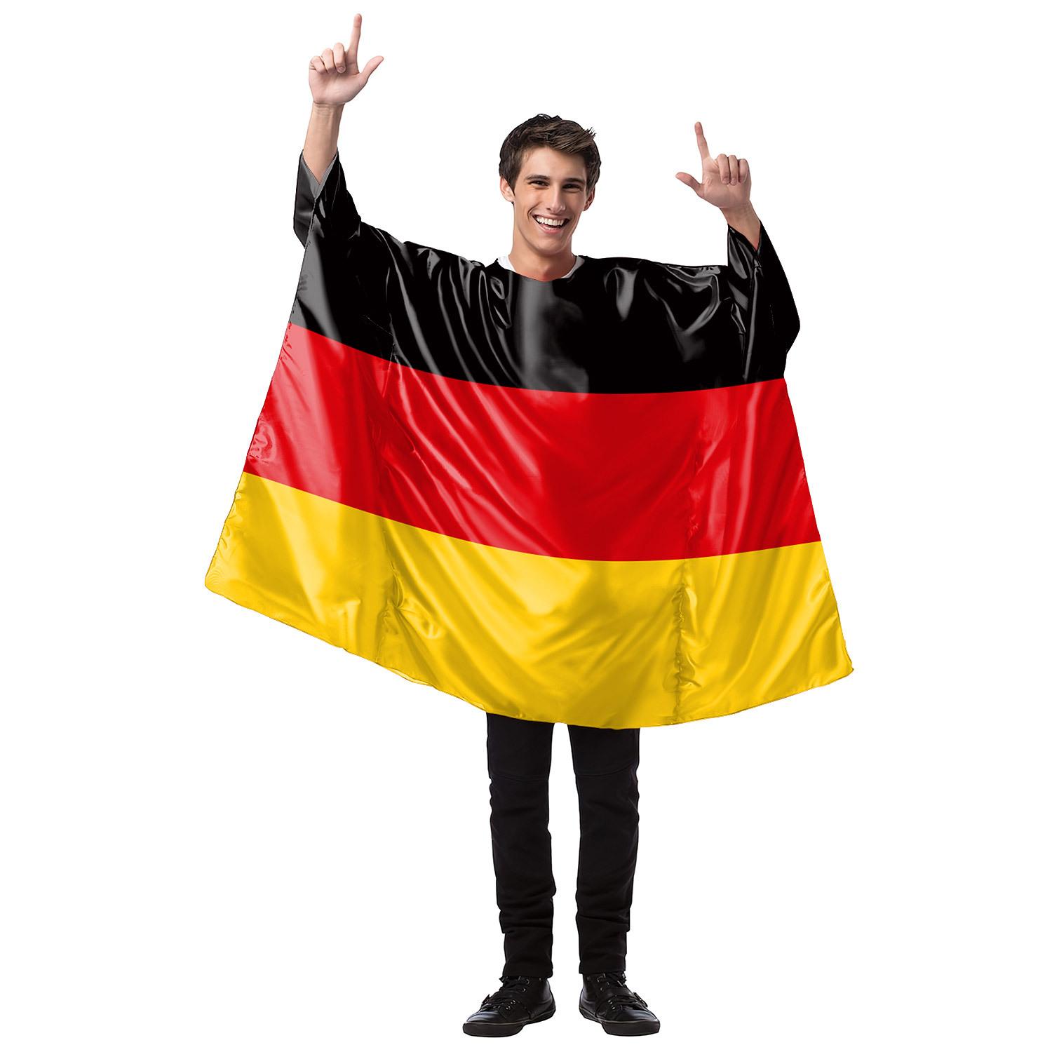 

Костюм з принтом прапора Масляного вівторка, дорослі Germany-Size M чорний