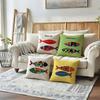 Sea Theme Fish Pillow Covers Coastal Throw Pillowcases Tropical Ocean Theme Beach Cushion Covers ,4 Pack