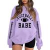 Unisex Lightweight Printed Neck Long Sleeve Sweatshirt