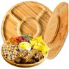 Bamboo Rotating Serving Board for Serving Snacks, Cheeses, Cold Cuts, Rotating