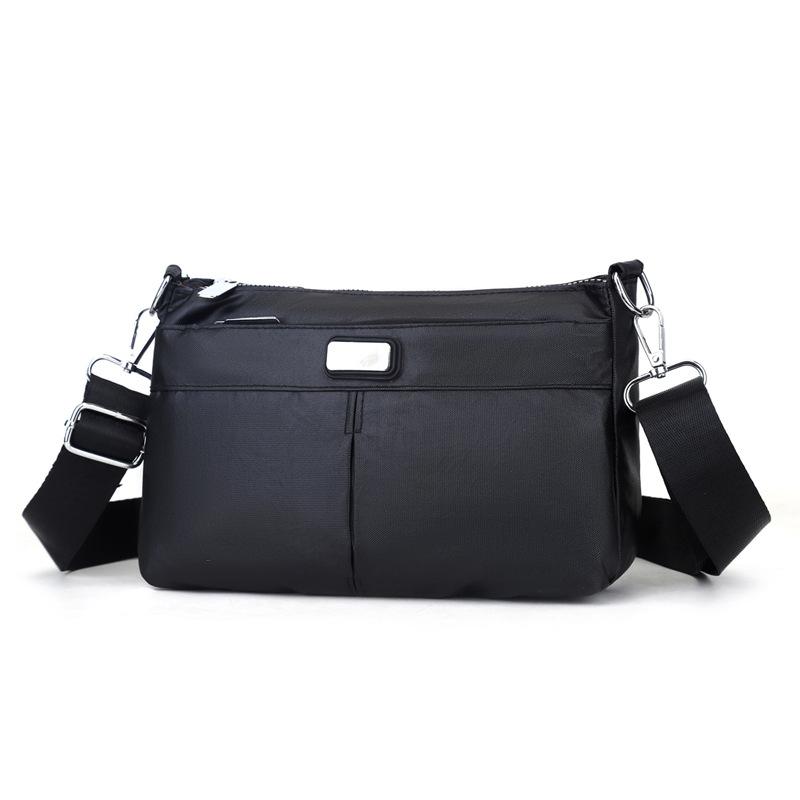 

New lightweight underarm bag simple casual Oxford cloth shoulder bag shopping travel messenger bag чорний
