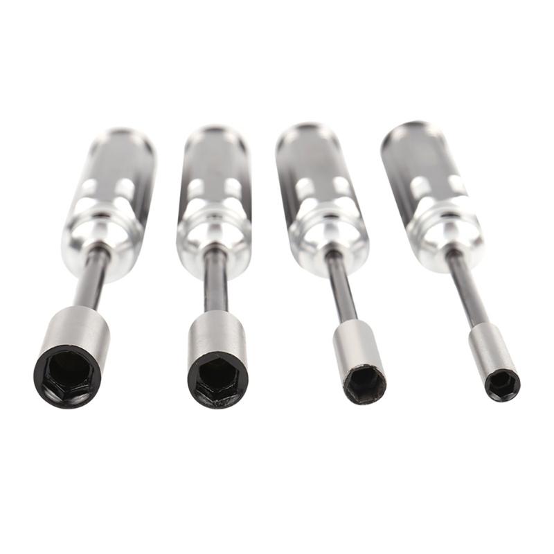 4PCS Screw Driver Sockets Set Screwdriver Tool Hexagonaled Sockets Wrench 4mm 5.5mm 7mm 8mm for Model DIY