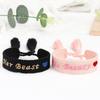 Creative Heart Embroidered Letter Couple Bracelet with Tassels