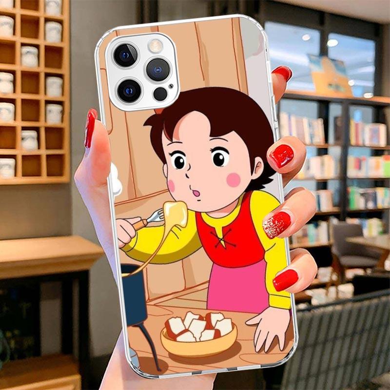 Heidi Cute Cartoon Cover Phone Case For iPhone 16 17 Air 15 14 Pro Max 16E Phone Case 13 Mini 12 11 7 SE 8 Print Pattern Fit Cas