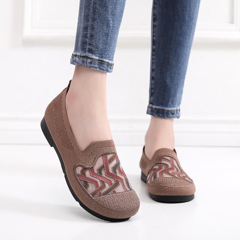 

Новые летние одинарные туфли для среднего и пожилого возраста, сетчатые туфли, дышащие, нескользящие, на мягкой подошве, тканевые туфли, женские 39