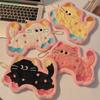 Super Absorbent Hand Towel Cartoon Kitten Shape Kitchen Bathroom Cleaning Cloth