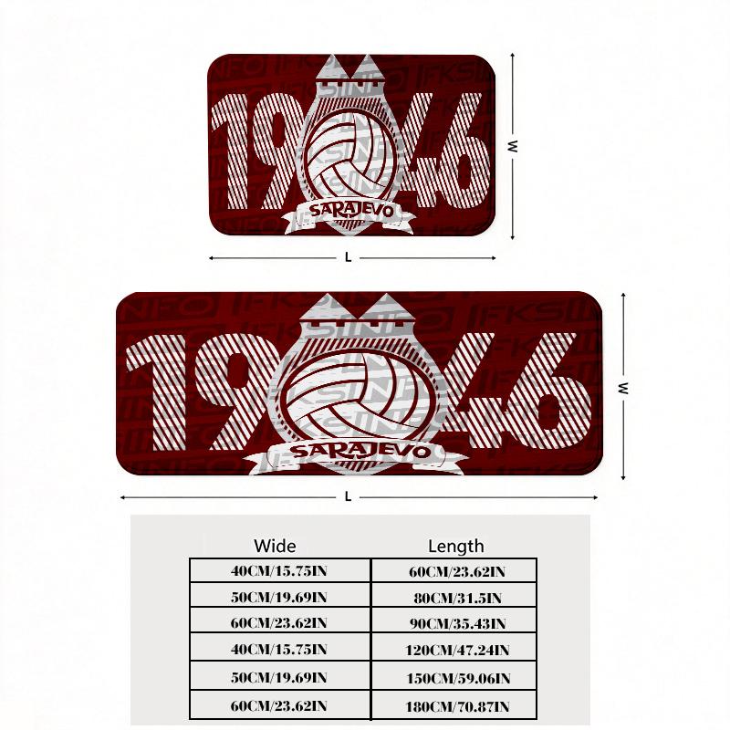 FK Sarajevo Print Flannel Kitchen Mat Christmas Soft Area Rug Non Slip Floor Carpet Home Decoration