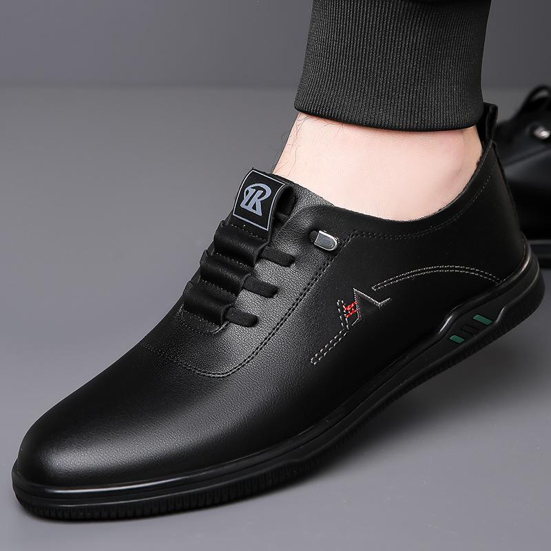 2024 toamnă pantofi casual de zi cu zi din piele pentru bărbați, pantofi albi la modă cu talpă moale și suprafață moale pentru bărbați 6885