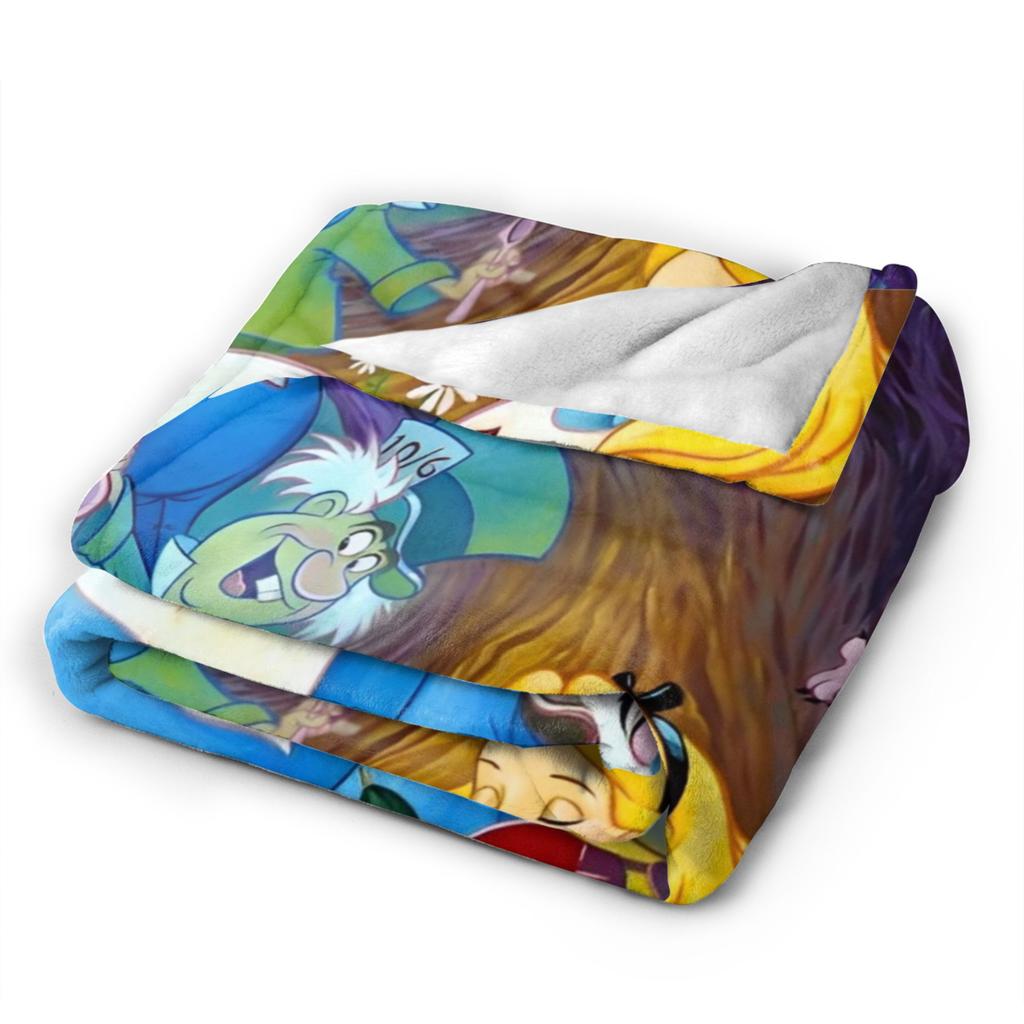 Princess Alice in Wonderland Blanket Super Soft Warm  Throw Blankets for Couch 50x60 Inch Multiple Sizes Plush Thin Quilt