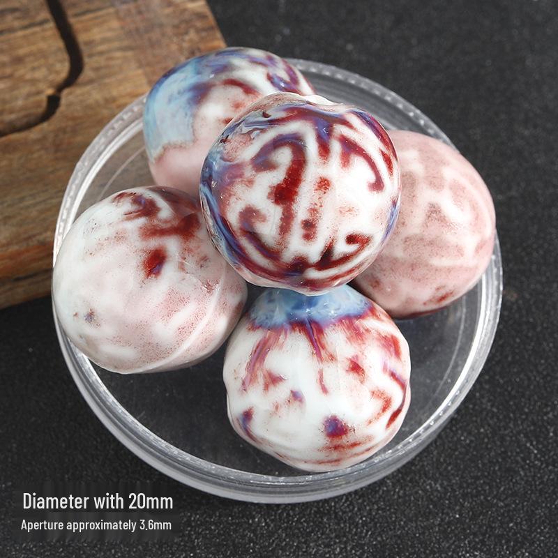 

Cross Jewelry Ceramic Beads with Shou Character Pattern - DIY Handmade Necklace Pendant 20mm Shou Character Pattern [Single Bead]
