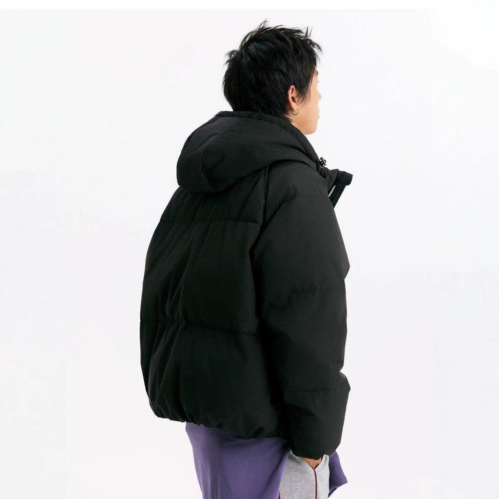 Winter new school season fashion college style contrasting colors down cotton clothes men's and women's hooded cold-proof warm cotton-padded clothes