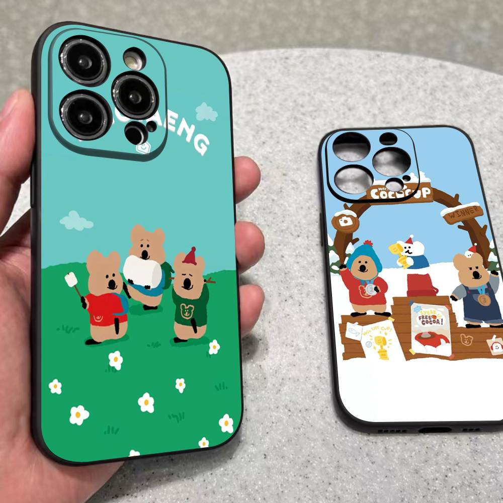 Cute Bear Quokkas For Iphone 17 16 15 14 11 12 13 Pro Max Plus Case Cute Art Phone Cover