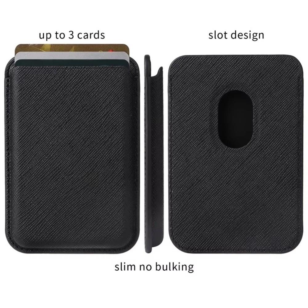 New PU Leather Magnetic Card Holder Strong Magnetic Casual Leather Wallet Magnetic Wallet for Phone