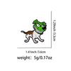 Cartoon Dog Enamel Pin Lapel Pins for Backpacks Anime Green Head Dog Brooches for Women Animal Jewelry Accessories Friends Gift