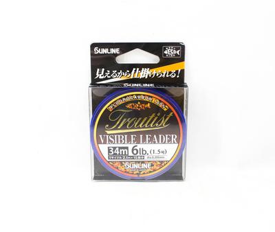 Sunline Bas de ligne en fluorocarbone Troutist Visible Leader HG 34 m 6 lb (5230)
