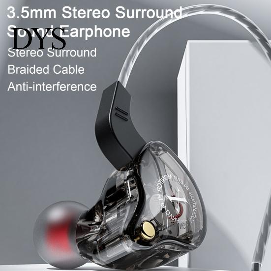 Game Earphone Wired Headset Stereo Surround Deep Bass Music Player Earbuds Headphone Ergonomic 3.5mm Phone Accessory