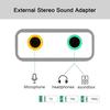 USB Type C External Stereo Sound Card Audio Adapter with 3.5mm Headphone and Microphone Jack for