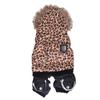 Cane Stampa Leopardo Vestiti Invernali Carino Largo Ispessito Previene la Perdita di Pelo Animale Domestico Cappotto Caldo per Cani Piccoli Medi Stampa Leopardo