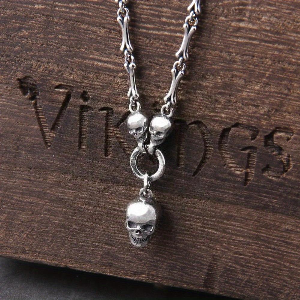 Retro Gothic Punk Men s and Women s Skull Chain Necklace Men s and Women s Hip Hop Party Jewelry Accessories