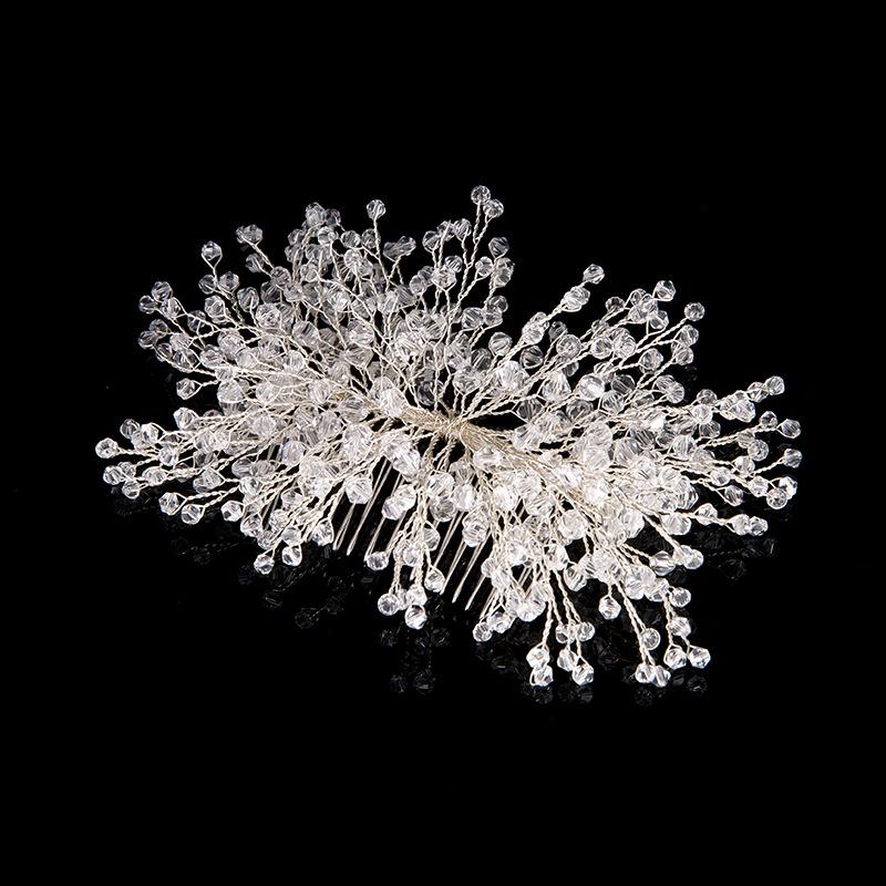 Handmade Crystal Bridal Hair Comb Wedding Headpiece Accessory