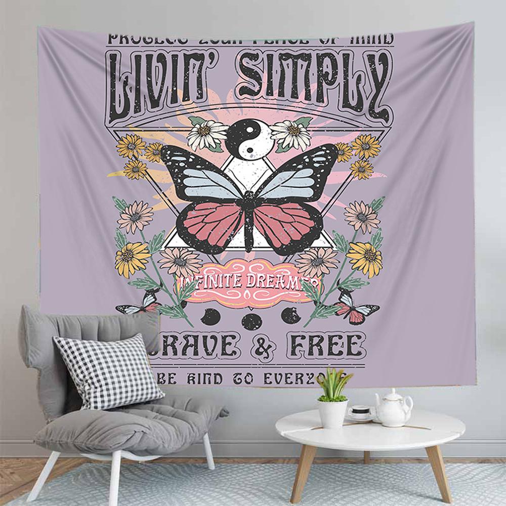 Tapestry Fashion Living Room Home Decoration Wall Hanging Room Bedroom Psychedelic Hanging Cloth Background Wall Cloth Tapestry