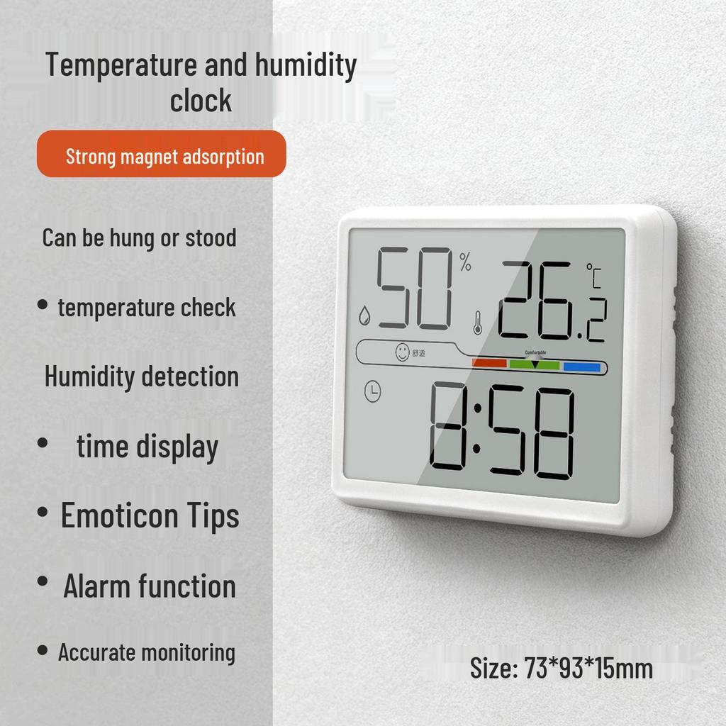 Cross-Border Multifunctional Weather Clock: Color Screen, Perpetual Calendar, Temperature & Humidity Monitor, Backlight, Alarm, Smart Features.