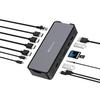 Verbatim 32171 CDS-15 USB-C Pro Docking Station 15 Ports, Grey/Black