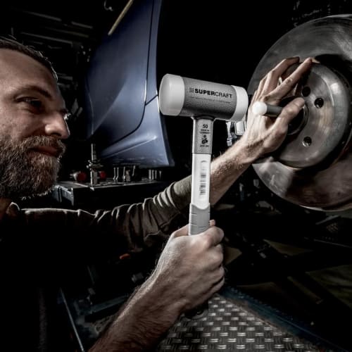 Rohmheld Halder Recoilless Super Craft Hammer, Fiberglass Handle, Nylon Head, White, Diameter 50, 3399.050