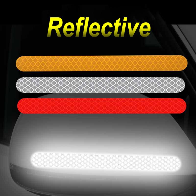 Colorful Sticker for Car Safety Night Reflective Strips Warning Reflective Stickers Reflective Car Bumper Stickers Car Decals