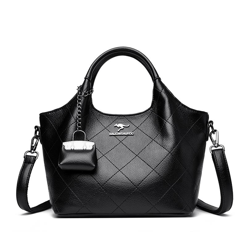 

Модная женская сумка через плечо, Женская минималистичная сумка, Вместительная сумка через плечо для поездок на работу, Однотонная сумка через плечо 24 cm x 11 cm x19 cm чёрный