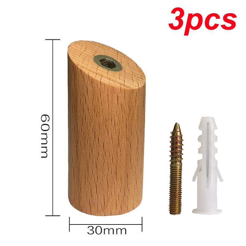 

3PCS Wooden hook Clothes hangers Hat hook Coat racks Decorative hooks Pants hook Bedroom clothes organizer Key holder Bath towel 3PCS