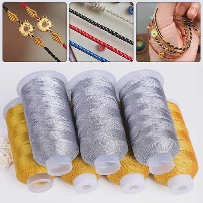 Large Roll of Gold and Silver DIY Handwoven Thread: 3, 6, 9, 12 Strand Jewelry Accessories