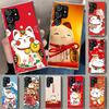 Lucky Cat Maneki Neko Japanese Phone Case Cover for Samsung Galaxy S26 S25 Edge S24 S23 Ultra S22 Plus S21 FE S20 + Art Customiz