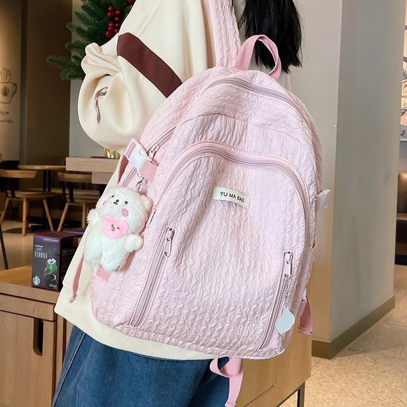 Schoolbag Japanese Ins Girl Schoolbag, Korean Version of Small Fresh Junior High School Student Cute Soft Sister Backpack Female High School Student
