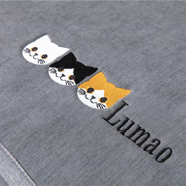 Four-season Model Chenille Sofa Towel Cute Cat Head Letters Fabric Sofa Cushion Non-slip Sofa Release