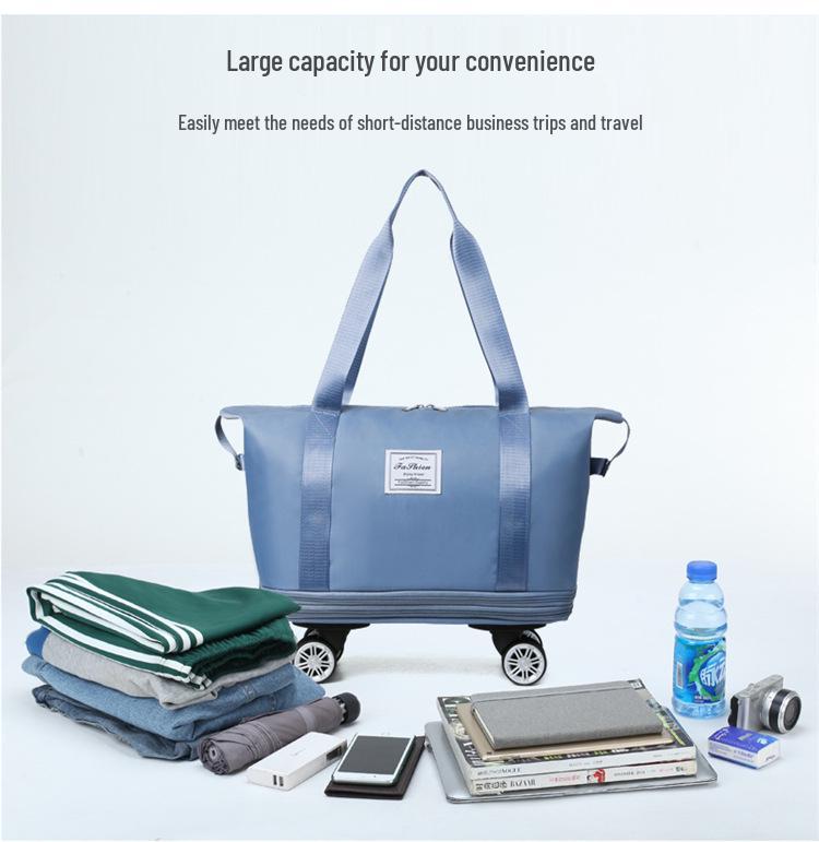 Expandable Travel Luggage: Multi-Function Bag with Wet/Dry Separation for Fitness, Sports, Maternity, and More