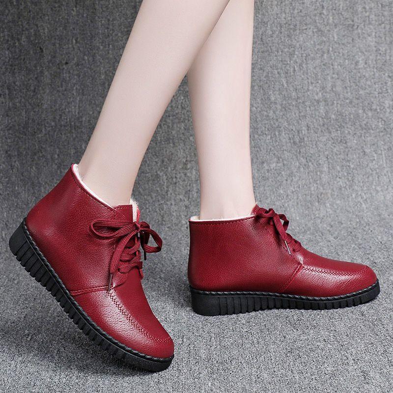 Women Snow Boots Winter Warm Ankle Boots for Women Round Head Boots Female Fashion Mother Shoes for Women Mujer