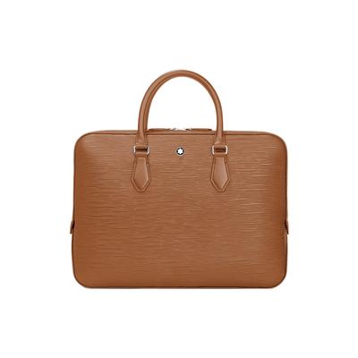 Montblanc Meisterstück 4810 Stea Albă Hexagonală Fermoar Geantă de Piele Bărbați Genți Maro 130913