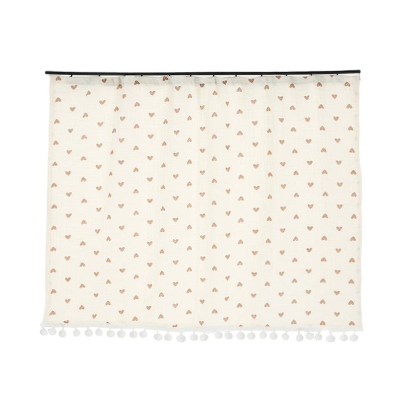 Car Side Window Sunshade Curtain with Embedded Rail, Cute Cotton Gauze Privacy Shade, Heat Insulation UV Protection Auto Window