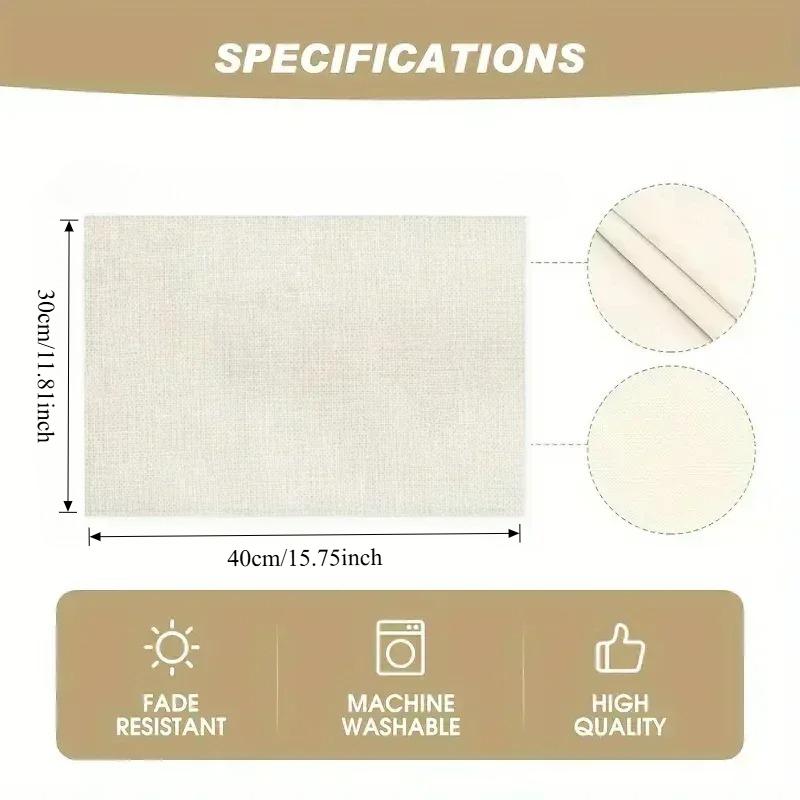 4-Piece Pink Orange Green Retro Starburst Geometric Placemat, Heat-Resistant & Non-Slip Placemat, Kitchen & Dining Table Use
