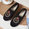 A piece of piled and thickened beanie shoes, women's lazy home shoes with one foot, warm flat-bottomed fluffy cotton shoes