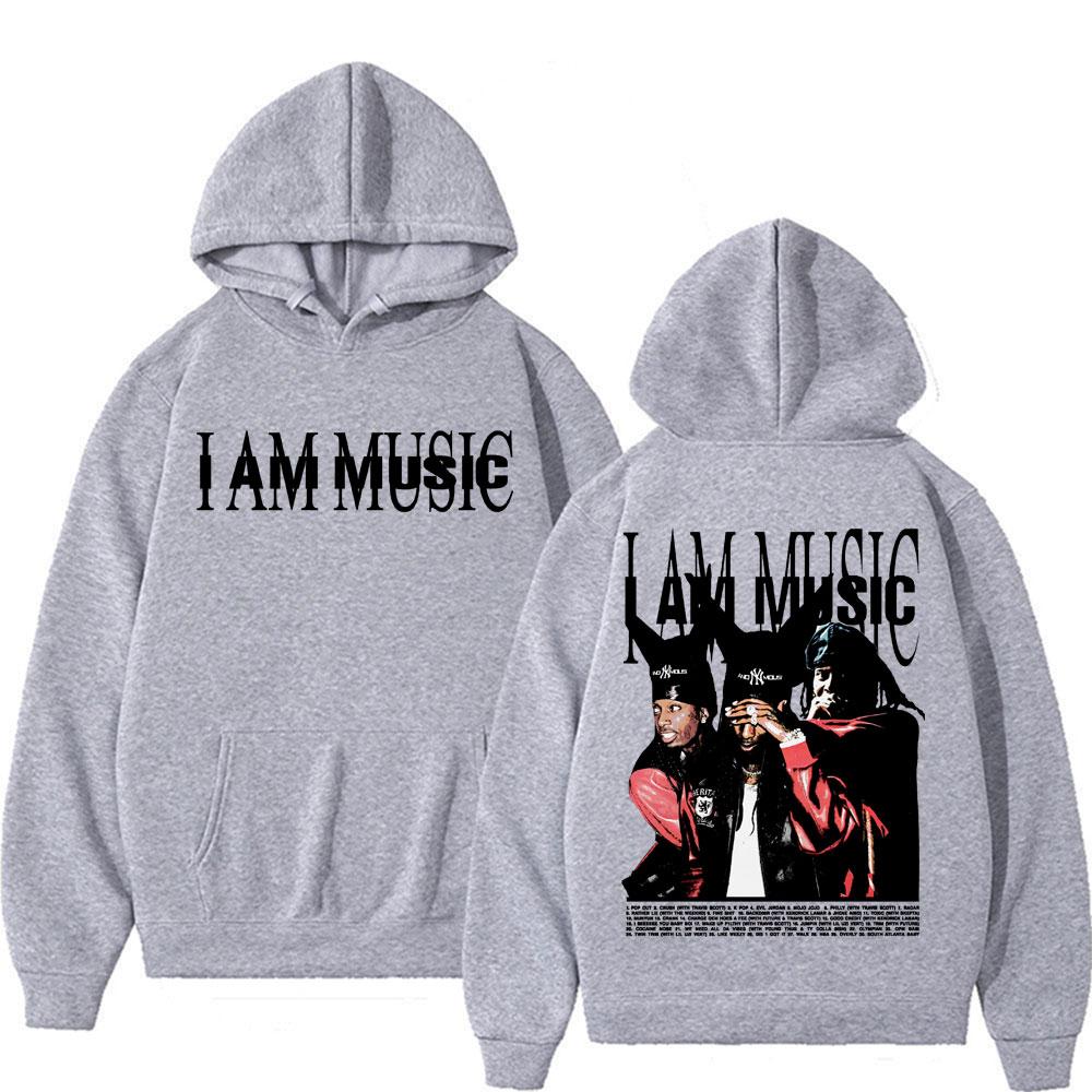 Playboi Carti I Am Music Album  Tour Hoodies Opium Rolling Loud Live Vintage Sweatshirts Men Hip Hop Punk Hoodie Streetwear