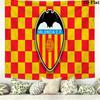 Valencia CF Logo Wall Tapestry Aesthetic Wall Hanging Printed Fabric Blanket Decorative Tapestries for Bedroom Living Room Home Decor