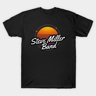 Steve miller 80s maan T-shirt Korte Mouw Alle Maten S tot 5 XL T01 Unisex T-shirt