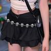 Silver Body Chain Y2K Waistband Luxury Skull Waist Chain  Girl