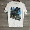 Vintage Yellowstone Black Bear Nature T-Shirt Size Medium Gilden Heavy Unisex T-Shirt